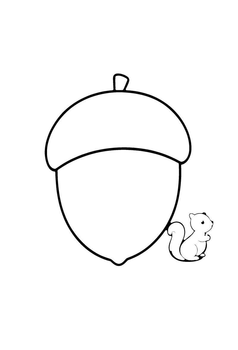 Autumn Coloring Pages for Preschoolers coloring page preview