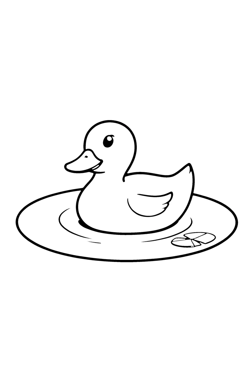 Duck coloring page preview