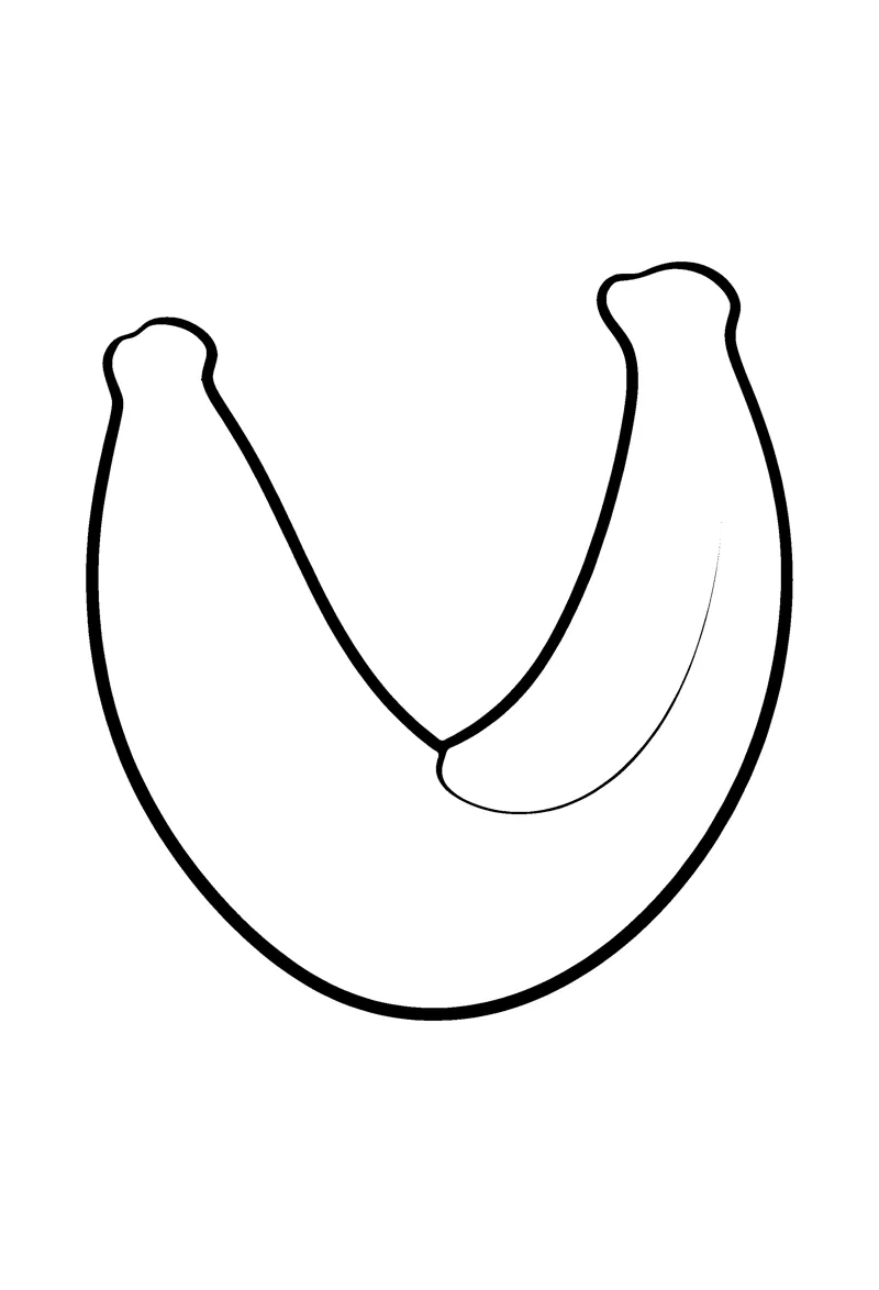Banana coloring page preview