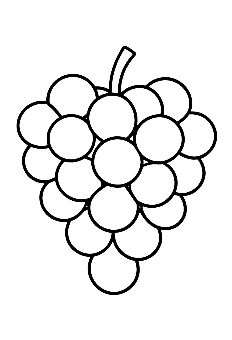 Grapes coloring page preview