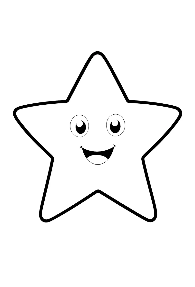 Star coloring page preview