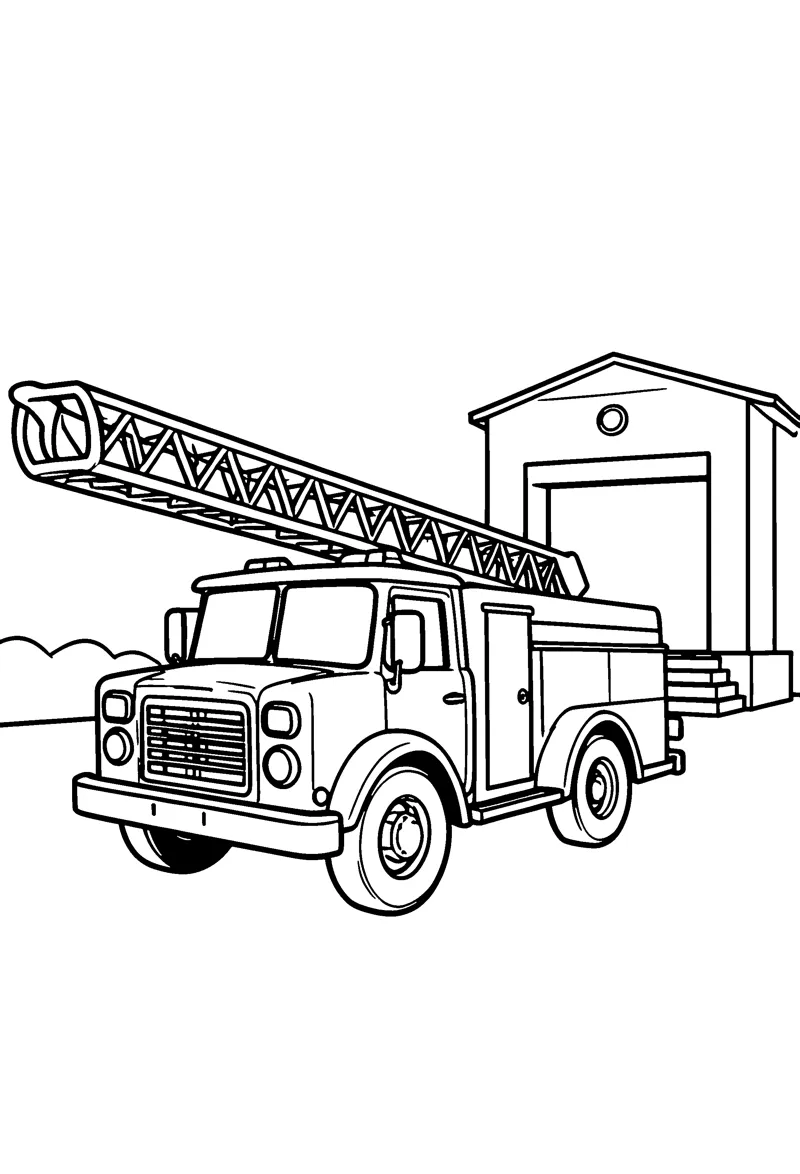 Vehicles Coloring Pages for Kids coloring page preview