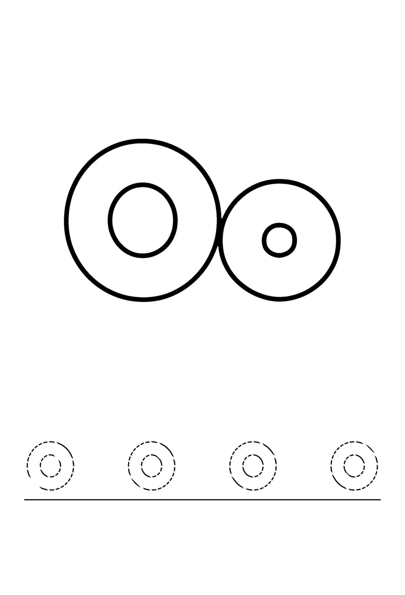 Letter O coloring page preview