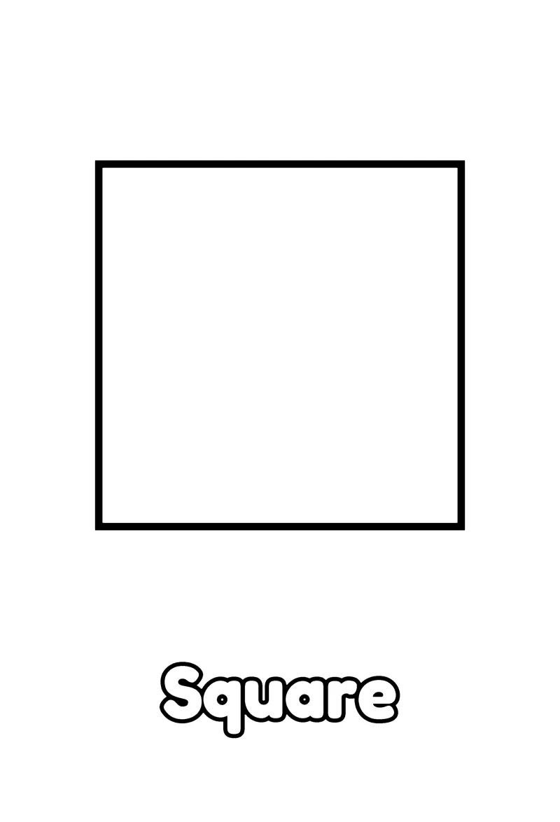 Square coloring page preview