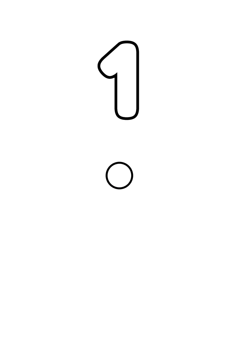 Numbers 1 to 10 Coloring Pages with Counting coloring page preview